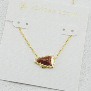 ✨Kendra Scott Brown Stone Gold Cheer Necklace💙